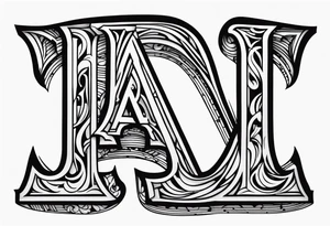 the letters A and R together tattoo idea