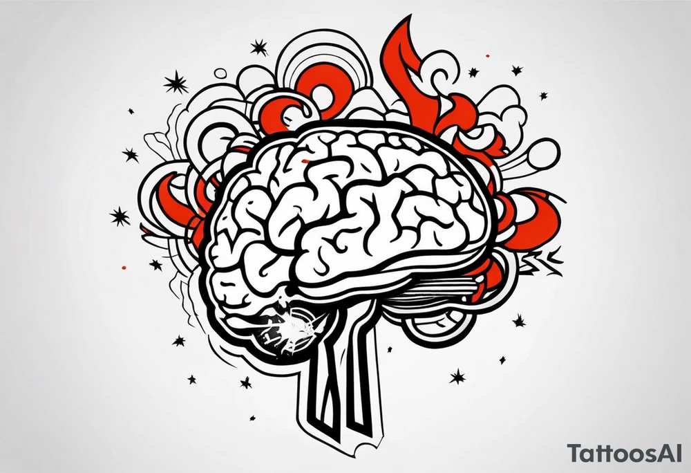 brain war against yourself tattoo idea