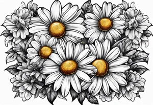 Daisy frame tattoo idea
