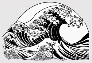 wave emoji tattoo tattoo idea