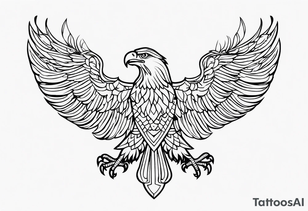 Slavic eagle tattoo idea