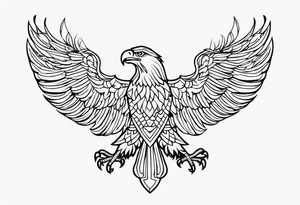 Slavic eagle tattoo idea