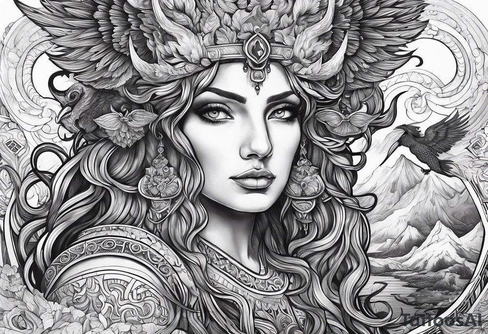 Greek mythology monsters tattoo idea