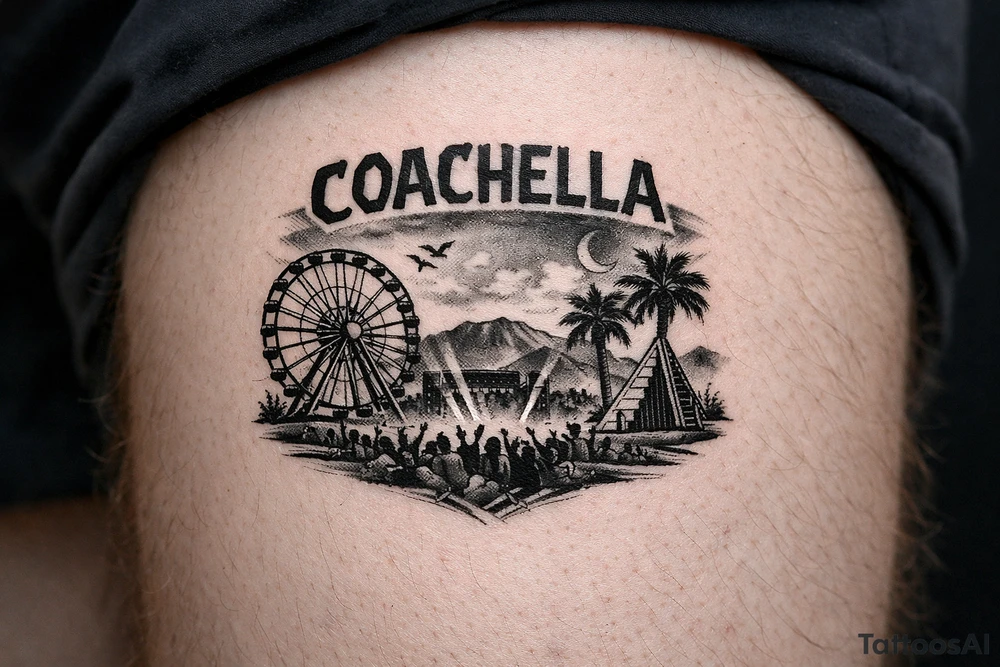 Coachella music festival tattoo idea