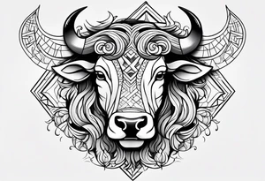 Taurus sign tattoo idea