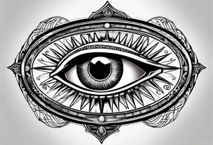 eye of horus inside compass tattoo idea