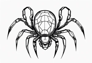 cyberpunk black widow spider tattoo idea