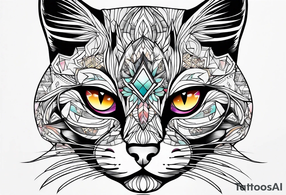 Black cat tattoo idea