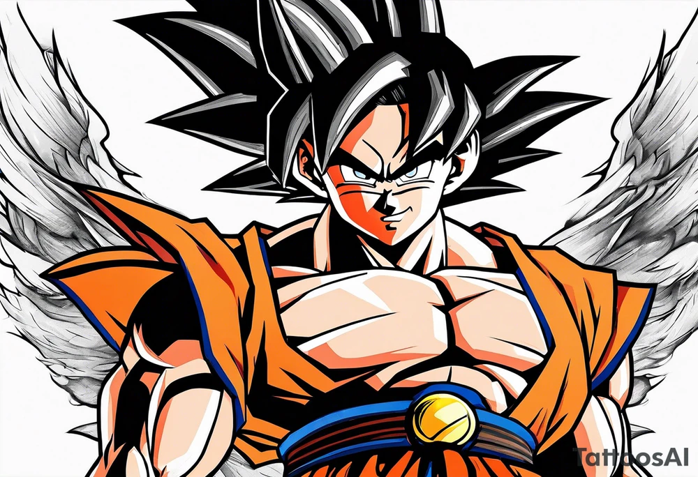 Son goku With wings tattoo idea