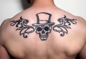 voodoo skull, top hat, tattoo idea