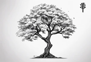Hong Kong CityU tree with number 6 carved in it tattoo idea