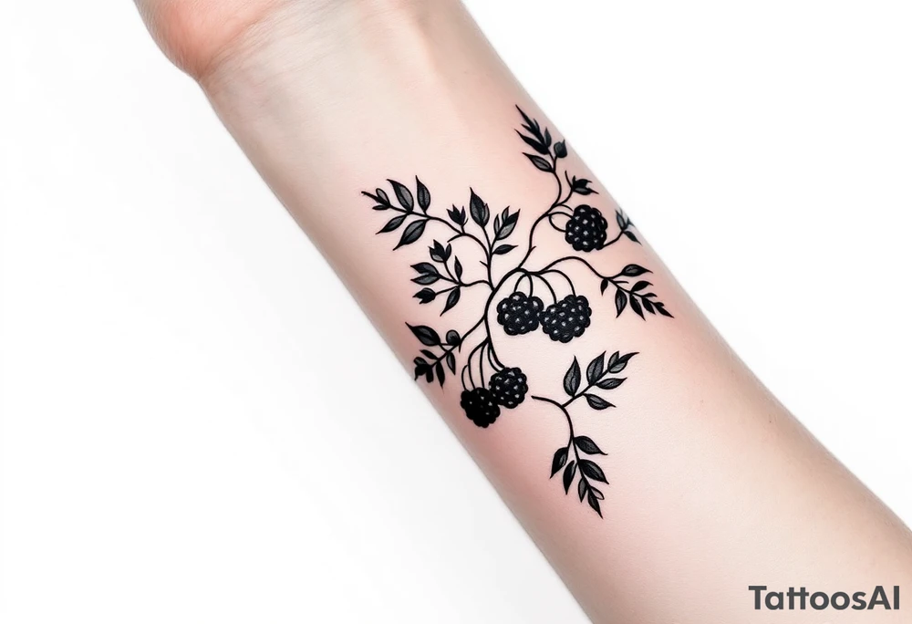 Blackberry vine to Arab around an arm tattoo idea