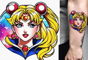 Need a tattoo sketch color on the forearm theme sailor moon more tattoo idea