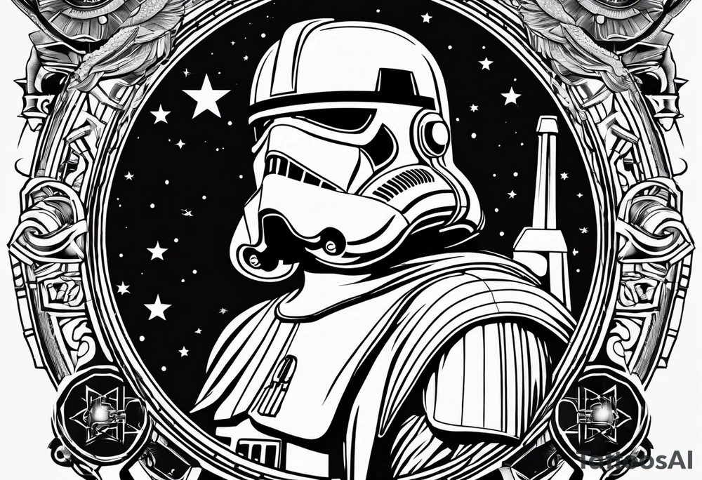Star wars design incluyendo the words 'May the 4th' tattoo idea