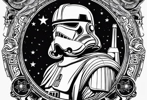 Star wars design incluyendo the words 'May the 4th' tattoo idea