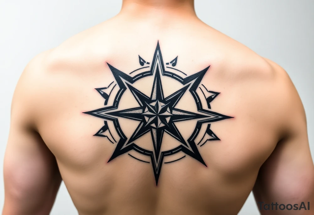 Compass rose tattoo idea