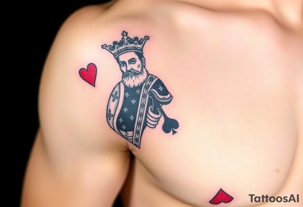 king of hearts tattoo idea