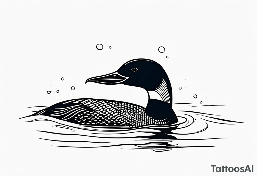 Loon diving tattoo idea