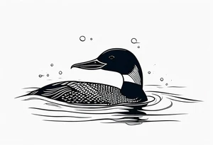Loon diving tattoo idea
