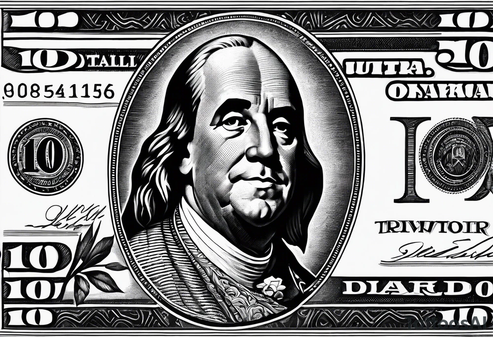 $100 Dollar bill tattoo idea