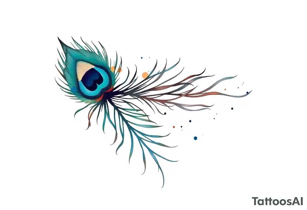 Peacock feather tattoo idea