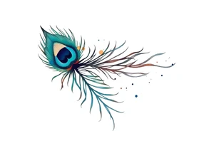 Peacock feather tattoo idea