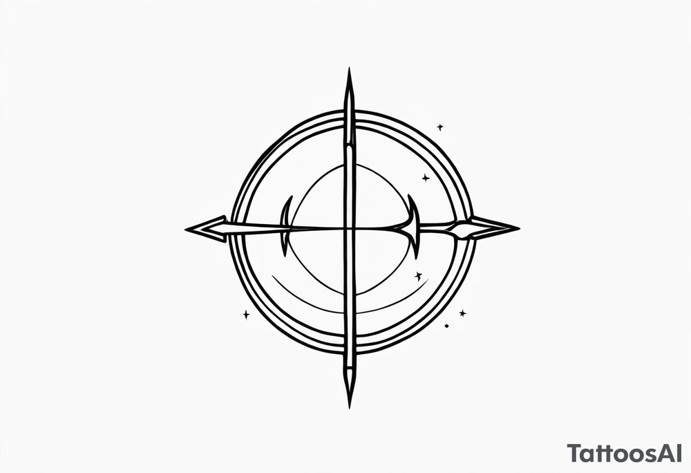 Little Sagittarius symbol tattoo idea