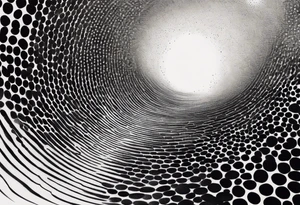 wormhole deformation of space tattoo idea