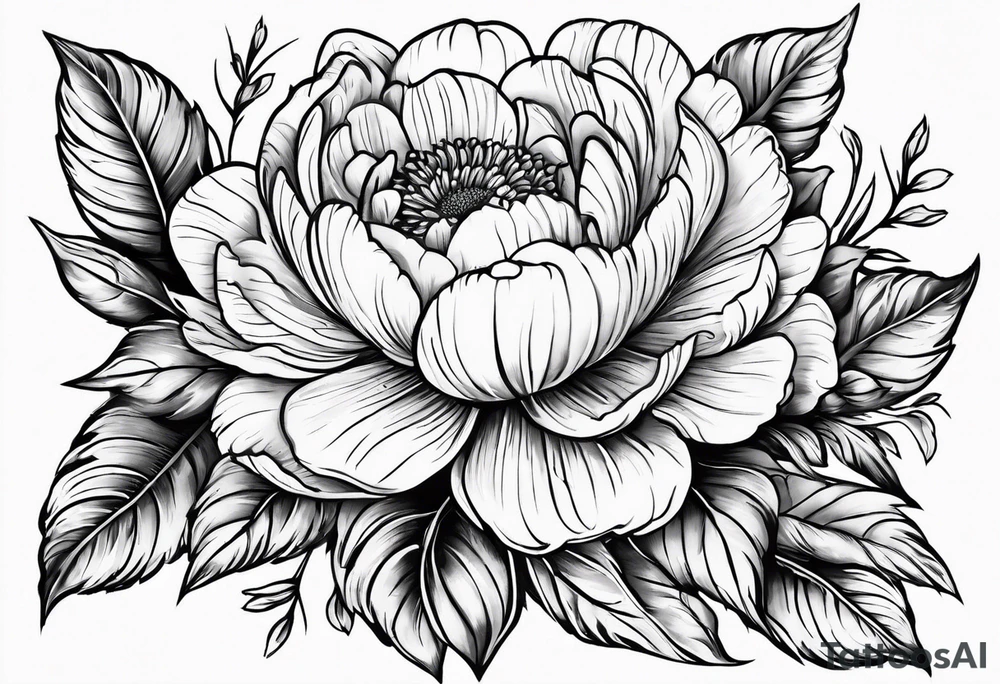 Vintage pocket waych with marigold flower. tattoo idea
