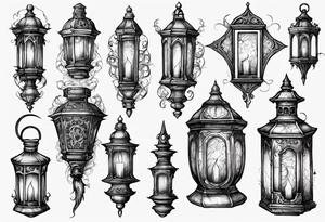 Gothic lantern tattoo idea