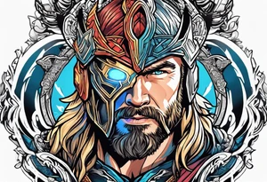 The Mighty Thor that looks like the Chris Hemsworth version tattoo idea