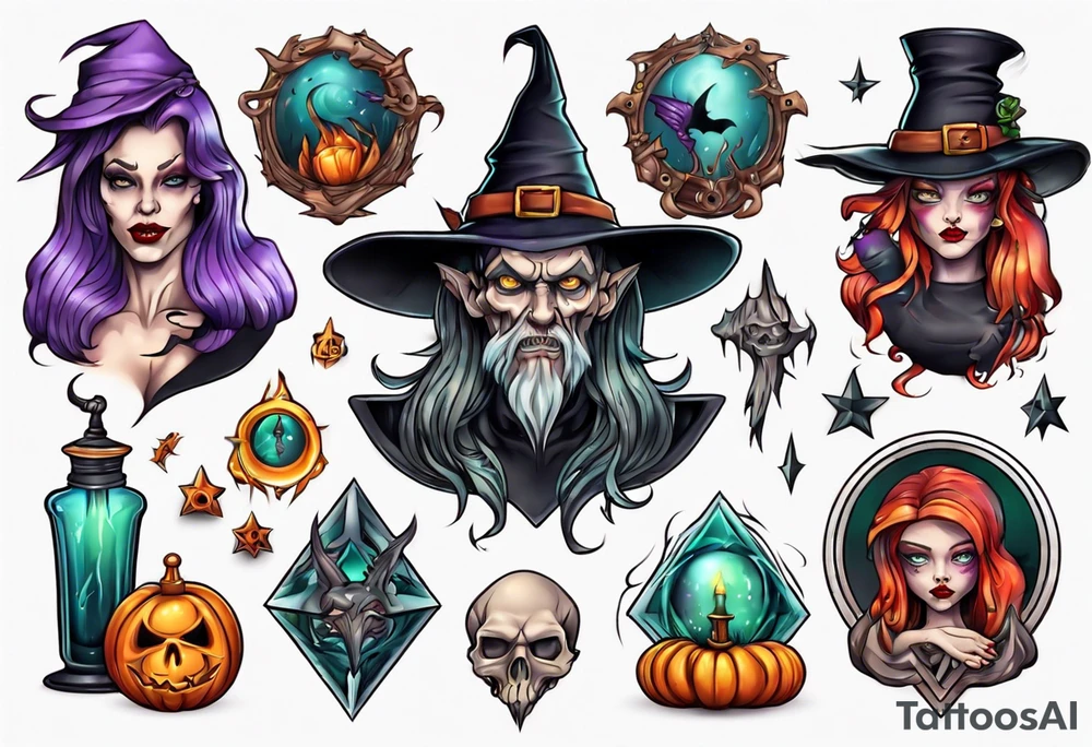 witch craft tattoo idea