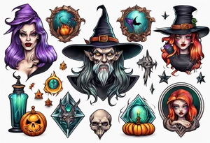 witch craft tattoo idea