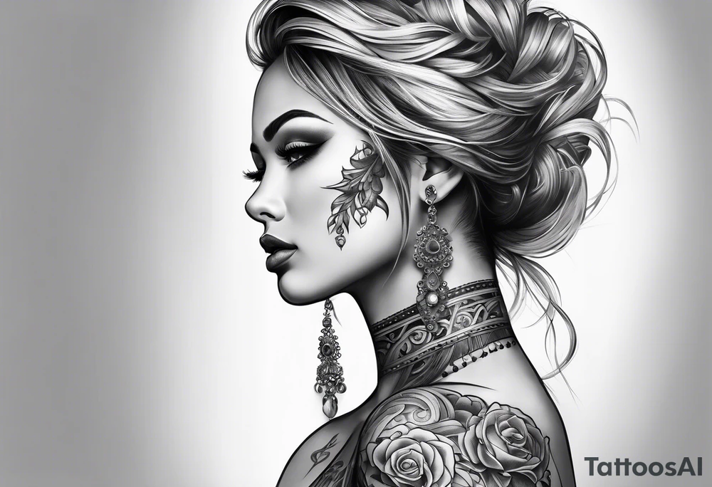 Human body tattoo idea