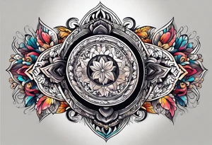 Forearm sleeve spirituality tattoo idea