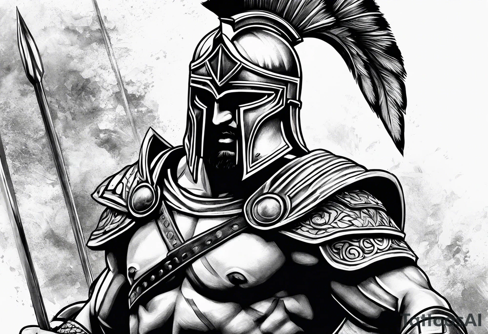Spartan warrior tattoo idea