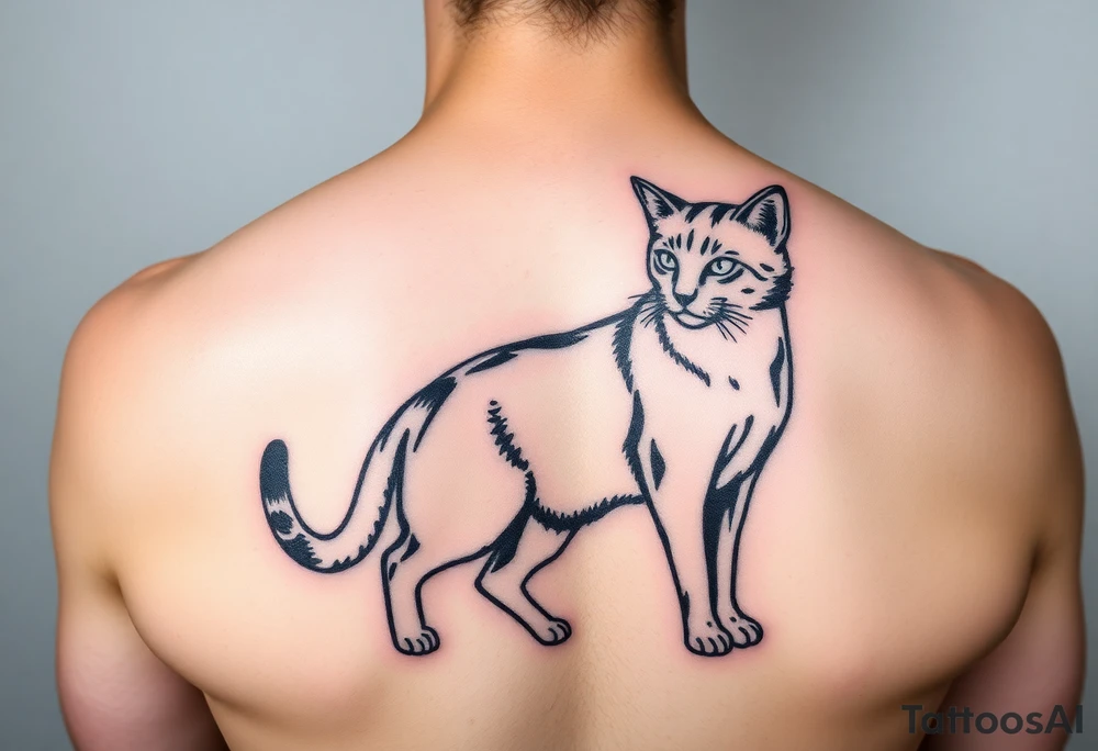 black cat tattoo idea