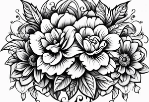 Chicano flowers tattoo idea