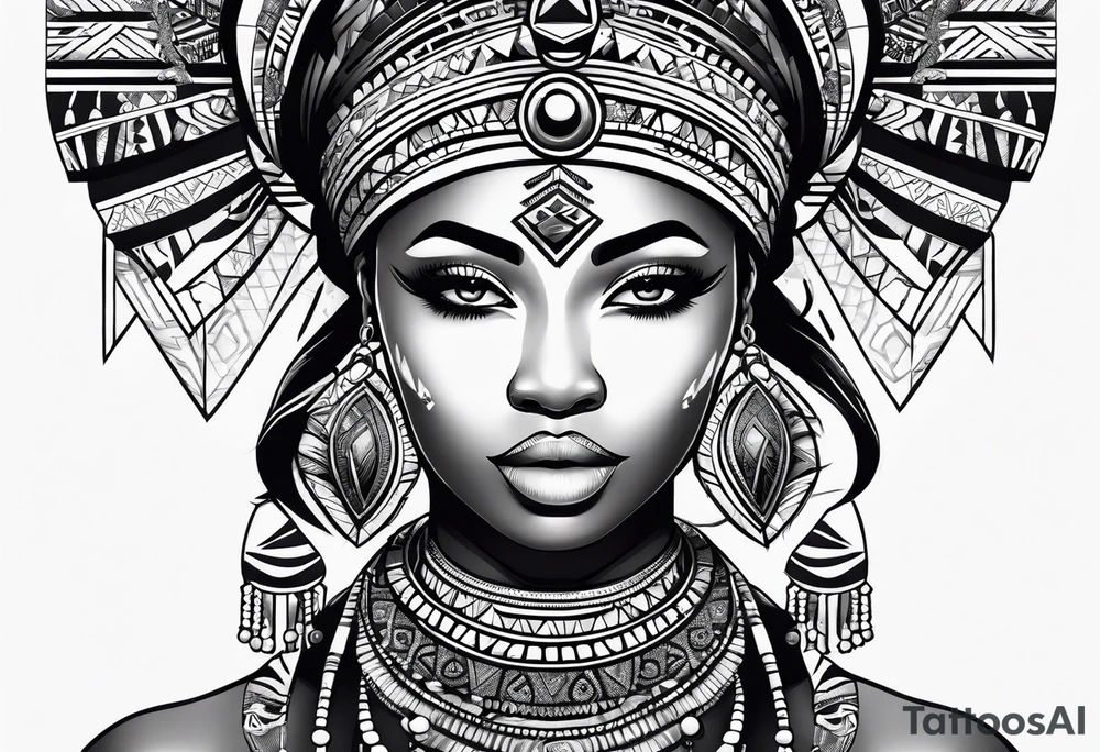 African tribal tattoo idea