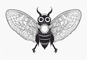 Mothman in action tattoo idea