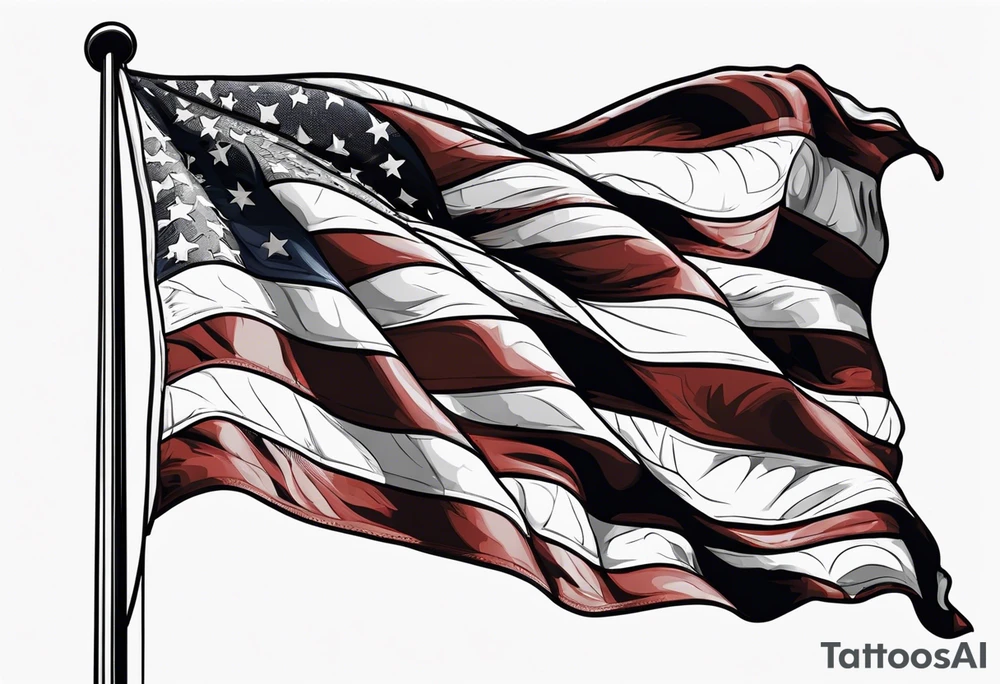 American flag with 144 in it tattoo idea