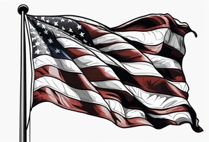 American flag with 144 in it tattoo idea
