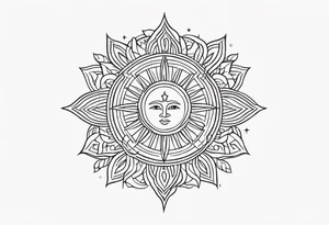 Filipino sun vertical tattoo tattoo idea