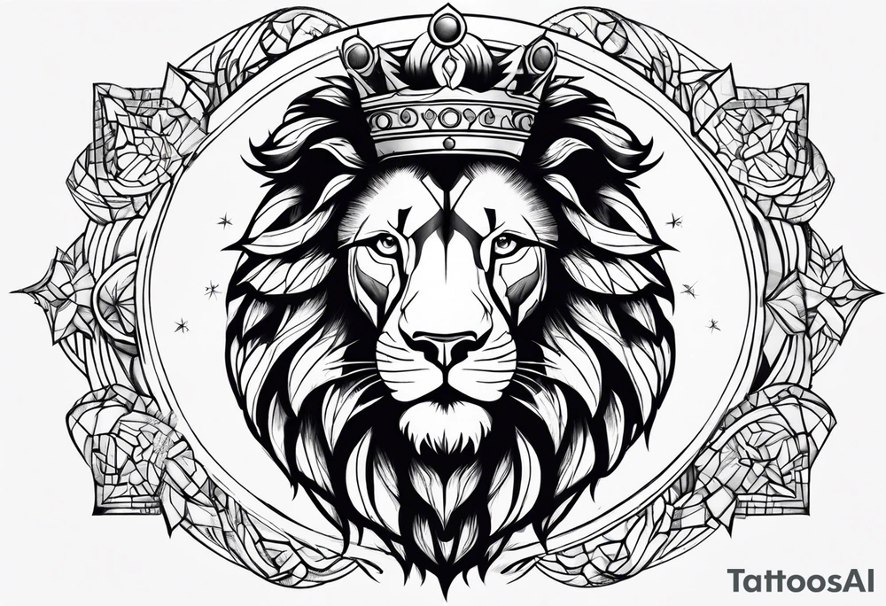Lion crown tattoo idea