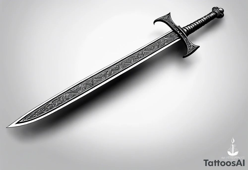 Arab sword tattoo idea
