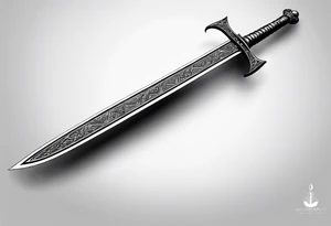 Arab sword tattoo idea