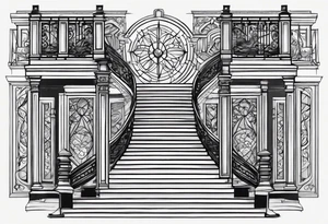 Winding staircase one step at a time tattoo idea