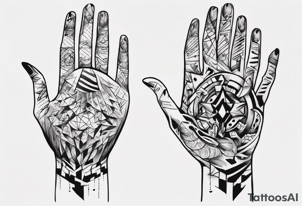 abstract tattoo on the hand
on a hand tattoo idea