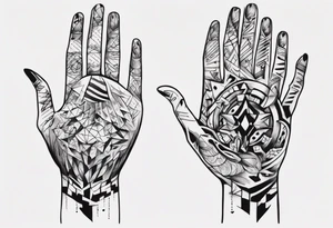 abstract tattoo on the hand
on a hand tattoo idea