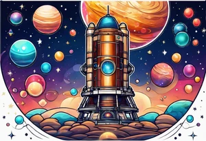 Bubbles space telescope tattoo idea